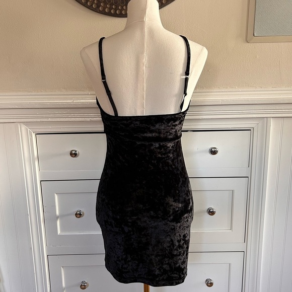 Intimately FP Come Together Mini Slip Dress | Crushed Velvet Black | Size XS - Picture 4 of 6